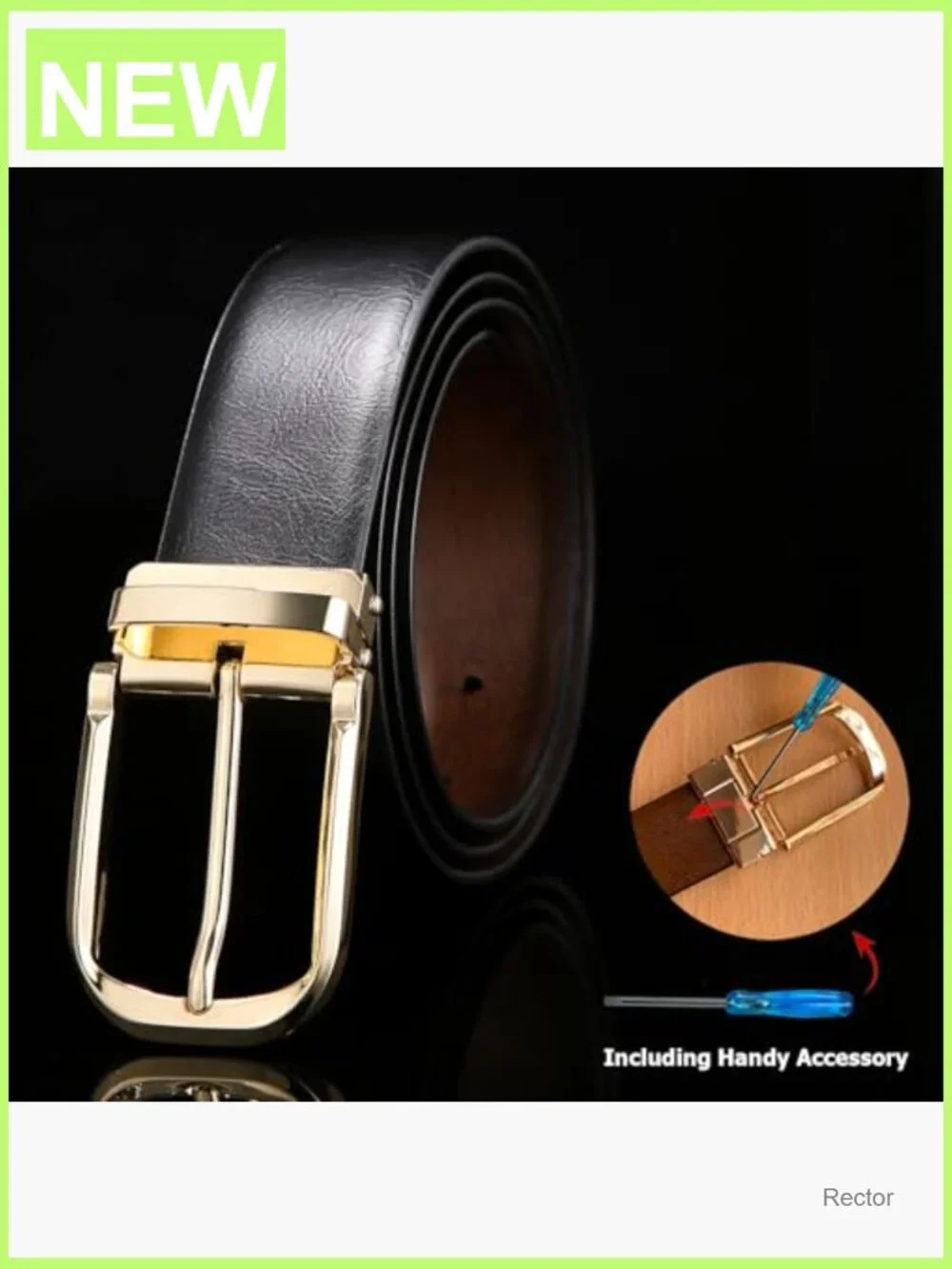 Reversible Leather Dress Belt 1.25